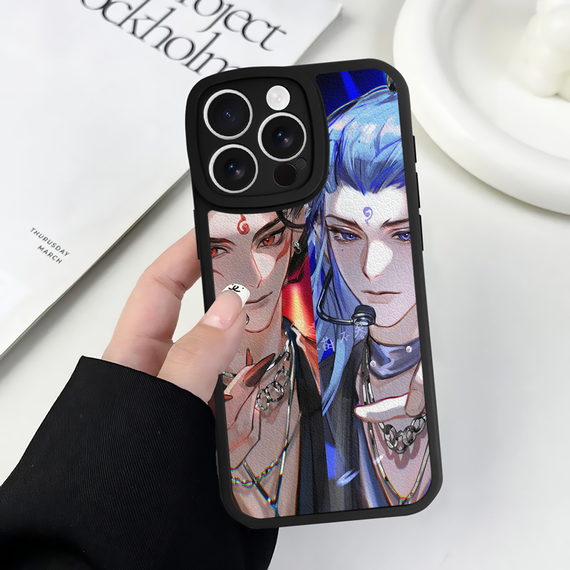 （画像用） Ne Zha 2 ナタ 魔童の大暴れ 【iPhone 16シリーズ対応】シリコンスマホケース（レザー調） 材質：シリコン